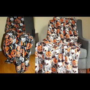 INVENTORY CLEARANCE CYNTHIA ROWLEY HALLOWEEN THROW BLANKET LOT 2 PLUSH FLEECE
